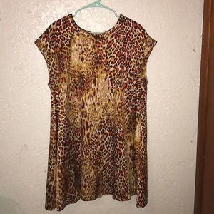 Cheetah print swing dress